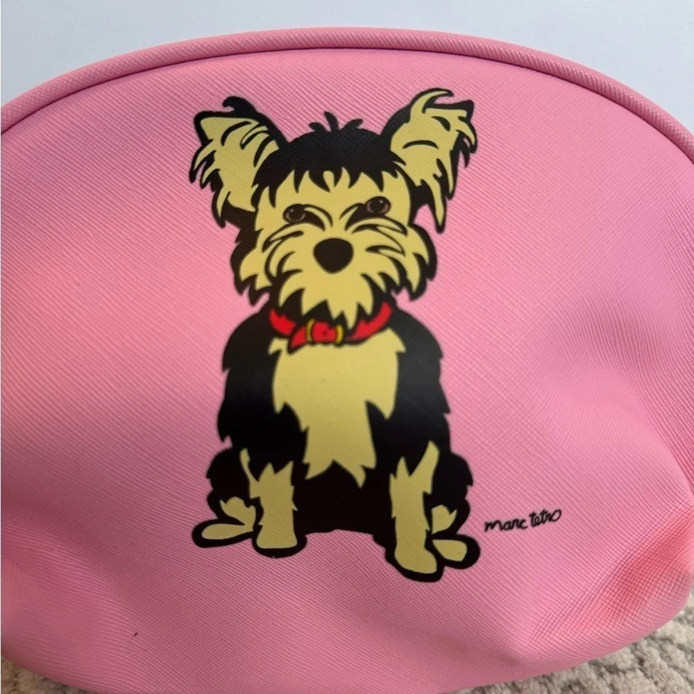 Cute Pink Pouch with Dog Graphic